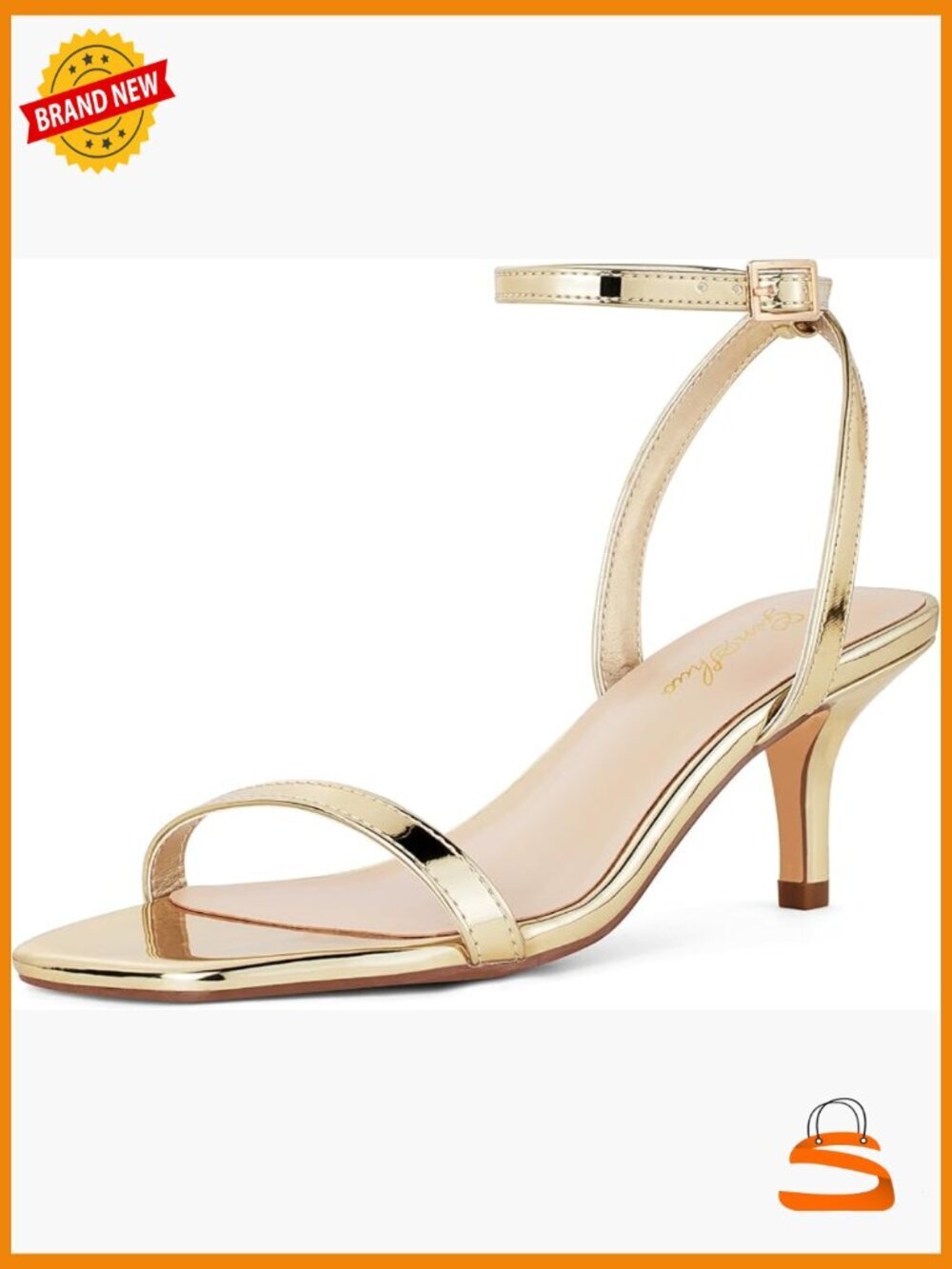 Kitten Low Heels Square Open Toe Ankle Strap Sandals Strappy 2 Inch Heels